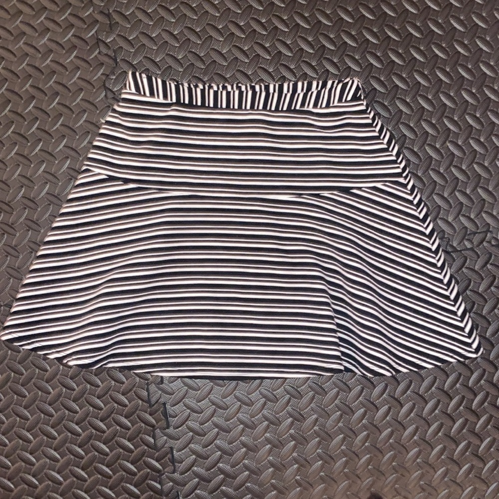 Love, Fire Small Stripped Black and White skirt